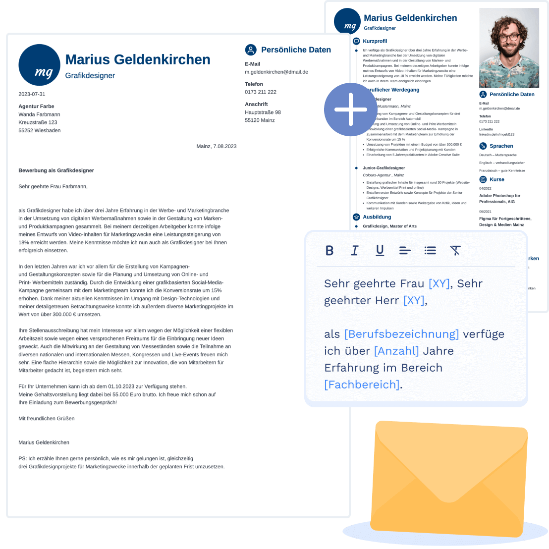 Passendes Anschreiben mit dem Bewerbungs-Generator