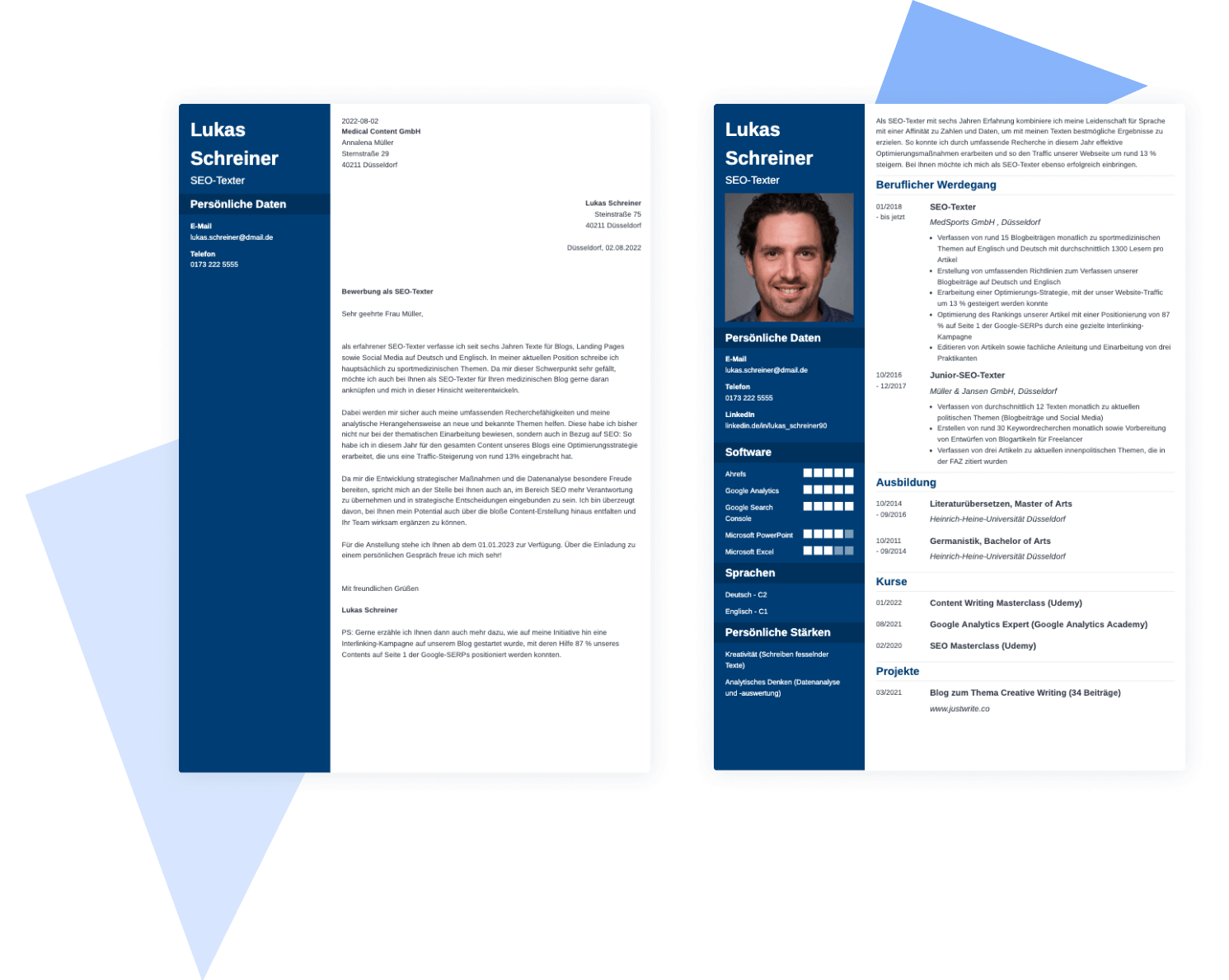 Passendes Anschreiben und Lebenslauf erstellen und kostenlos testen